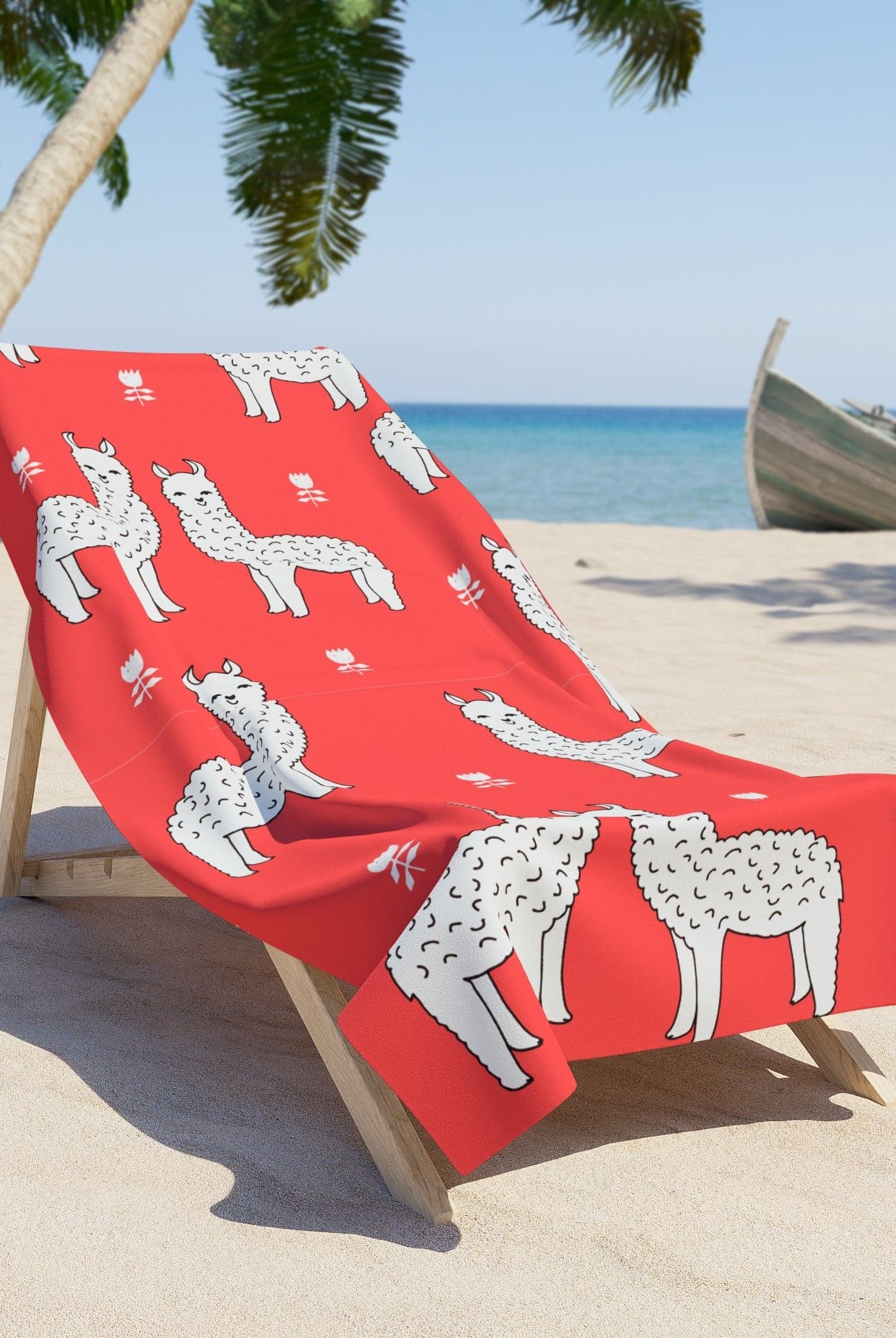 Hot Llama Beach Towel - Plover Robes