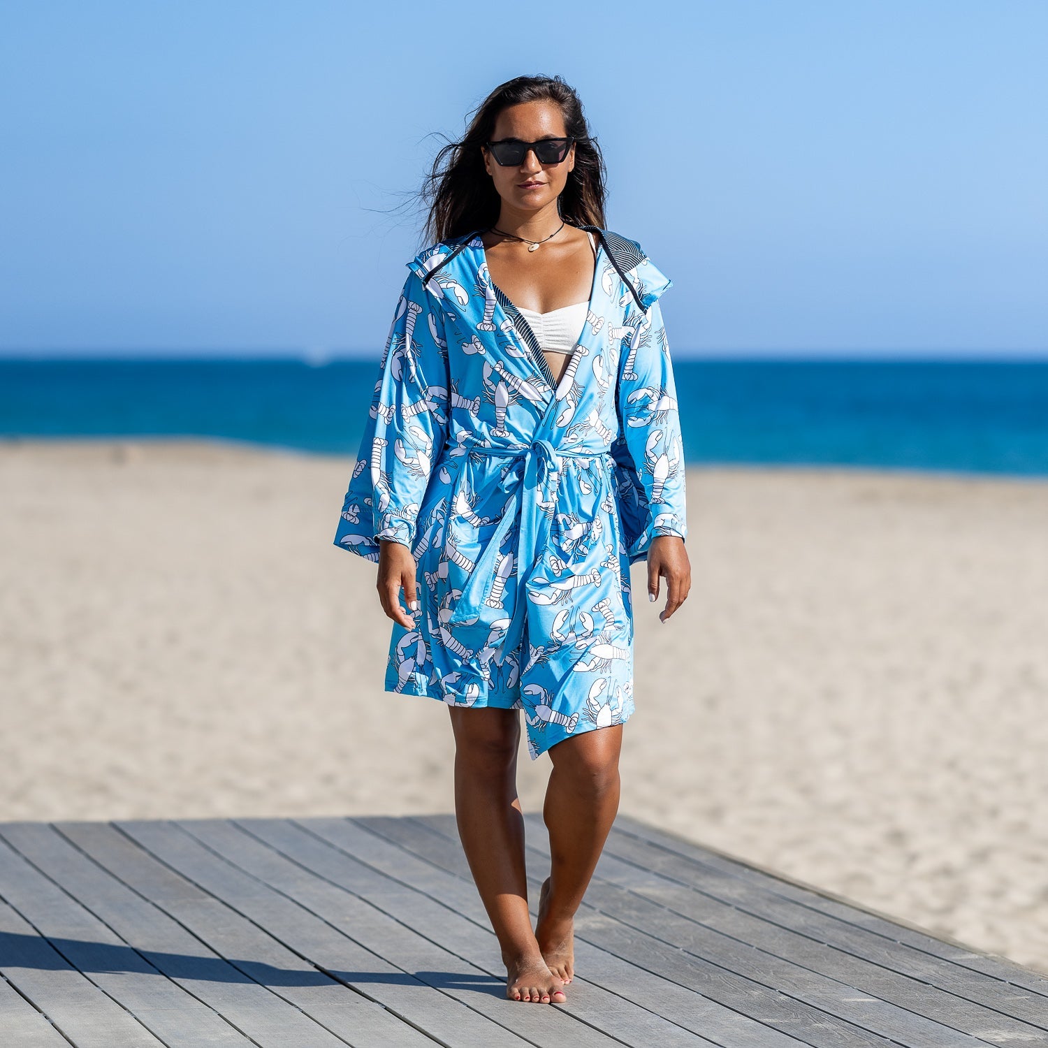 Langosta Blanca: Travel AnyWear Robe - Plover Robes