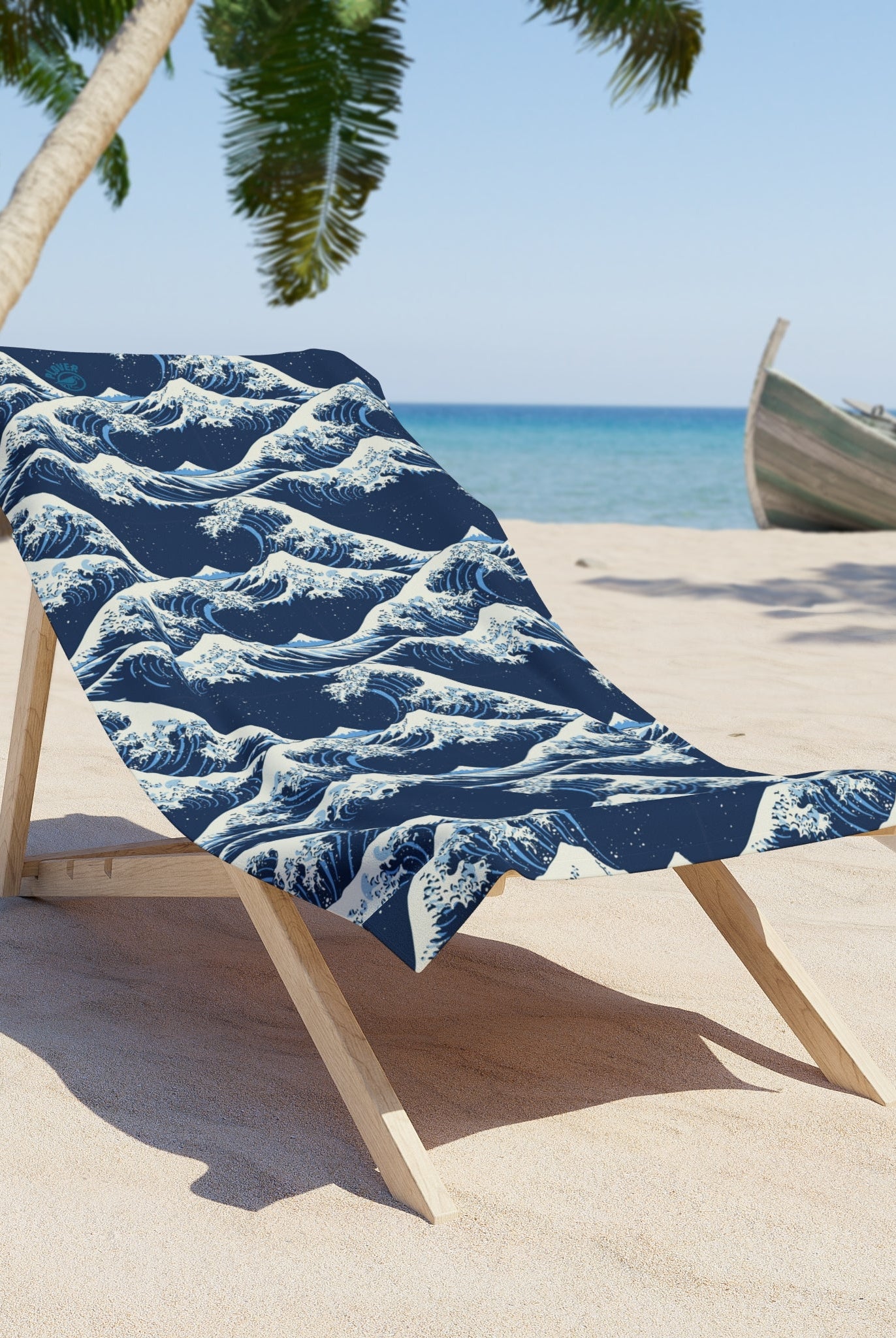 Wave Beach Towel - Plover Robes