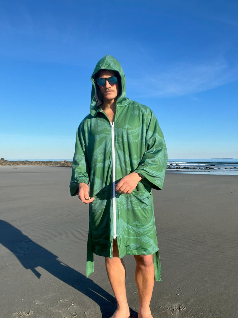 Winter Wave: Fleece Lined Change AnyWear Robe - Plover Robes